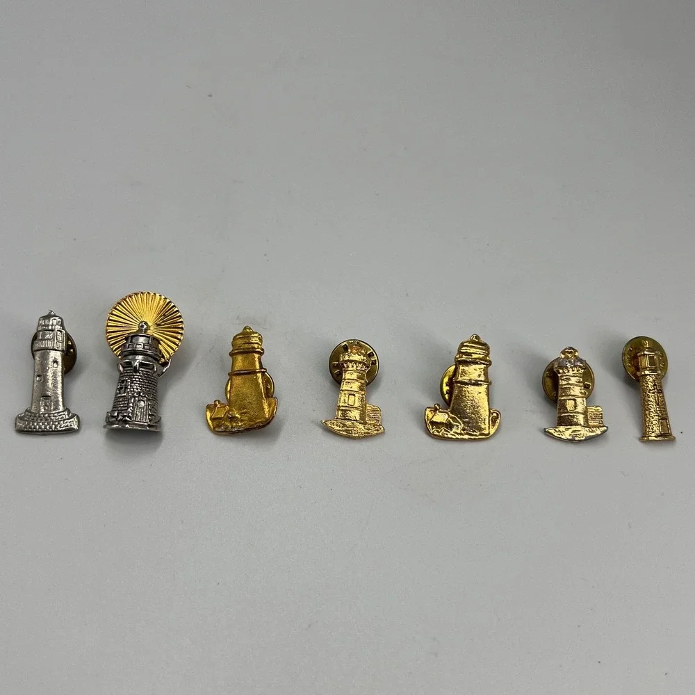 Lot of‎ 7 Vintage Lighthouse Pins Brooch
